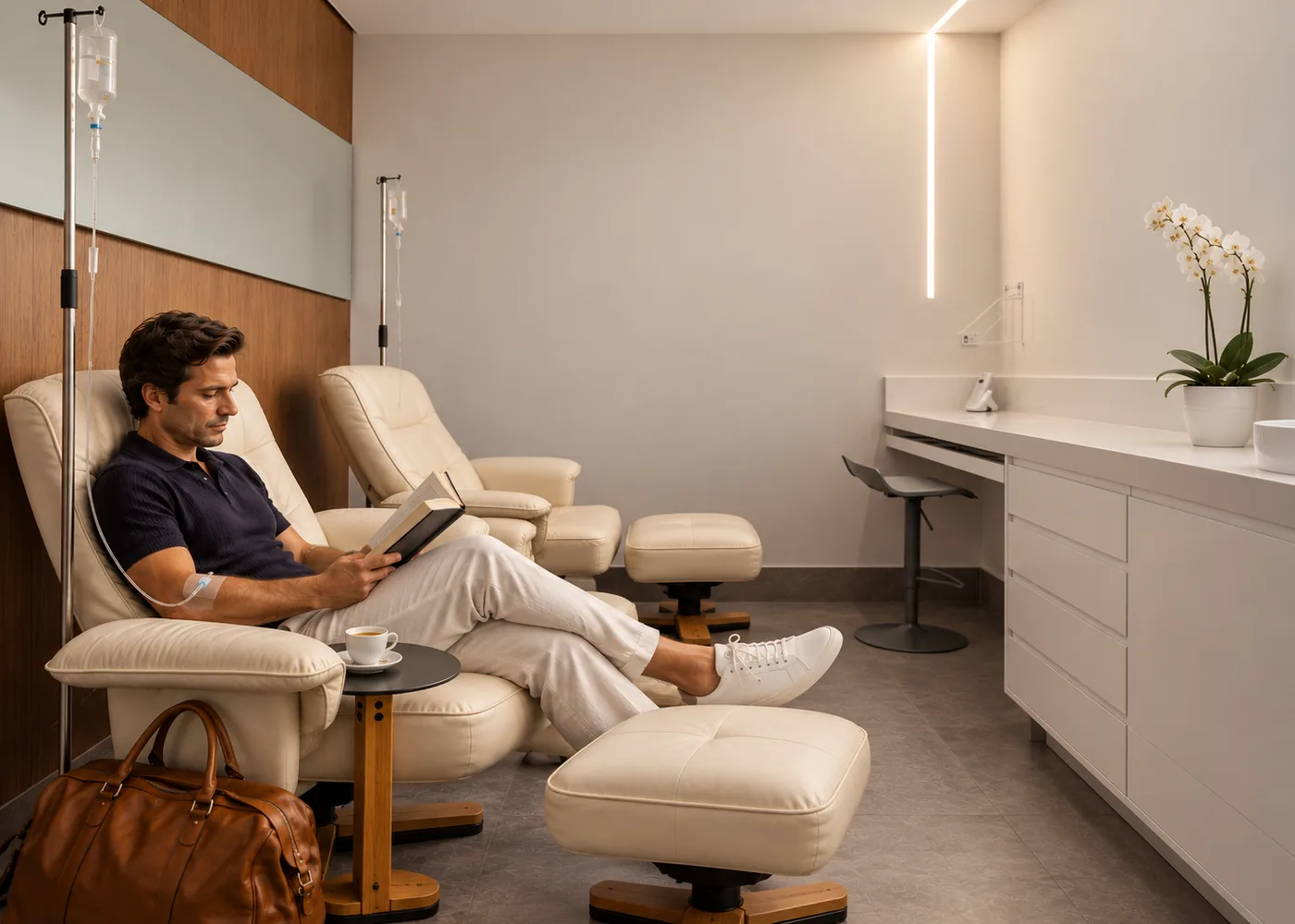 The IV lounge, Clínica Almaaz, Leblon